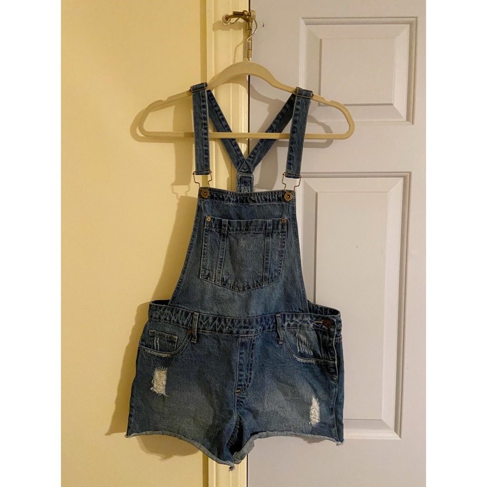 Short Denim Overalls